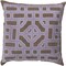 Tiwari Home 20" Brown and Mauve Purple Throw Pillow - Down Filler
